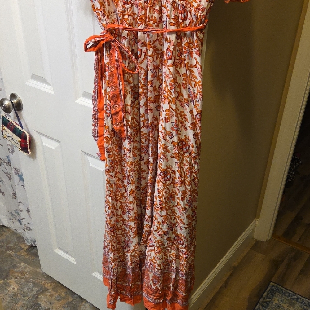 $5/$25-SHEIN Vibrant Floral Wrap Maxi Dress - Picture 3 of 7